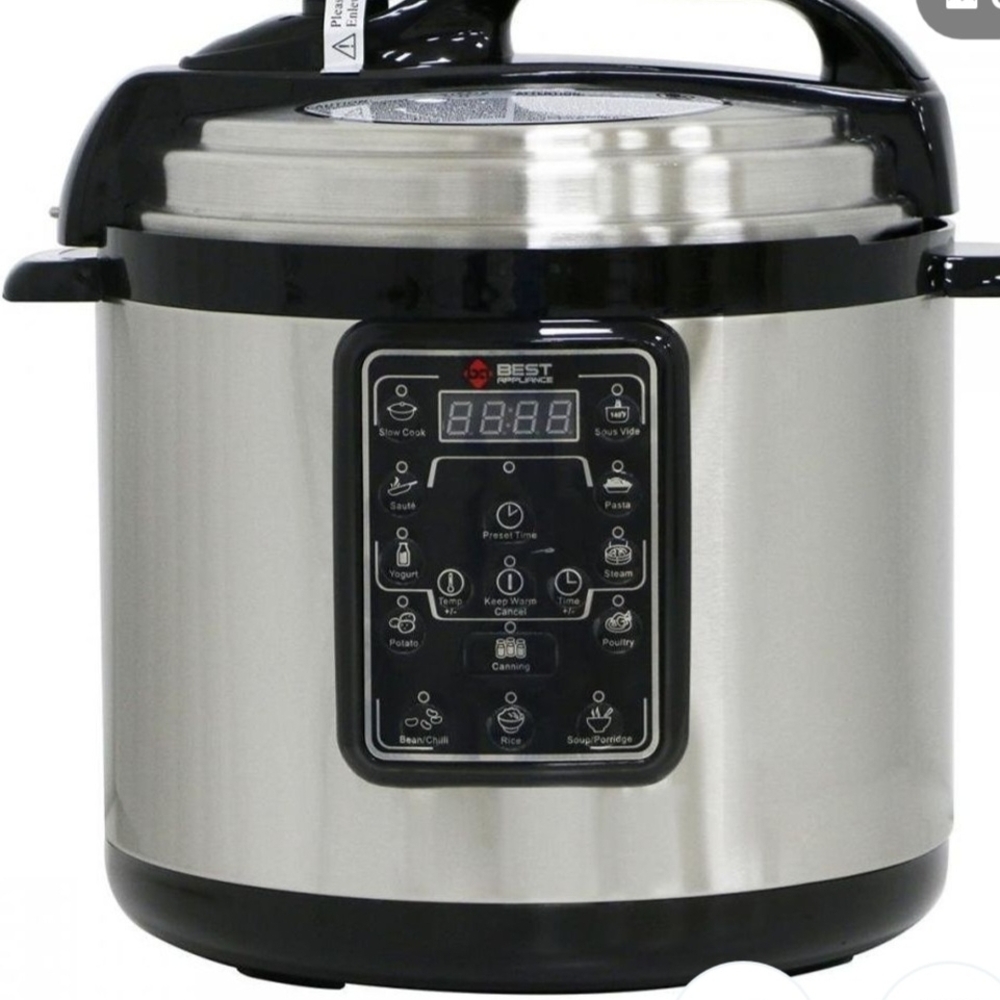 Choice Stainless Steel Electric Pressure Cooker - Silver and Black